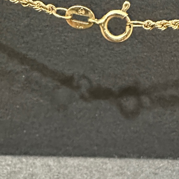 Delicate 14K Gold Rope Chain Necklace - Picture 3 of 3
